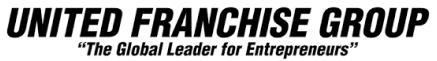 Logo of "United Franchise Group" with the tagline "The Global Leader for Entrepreneurs" underneath.