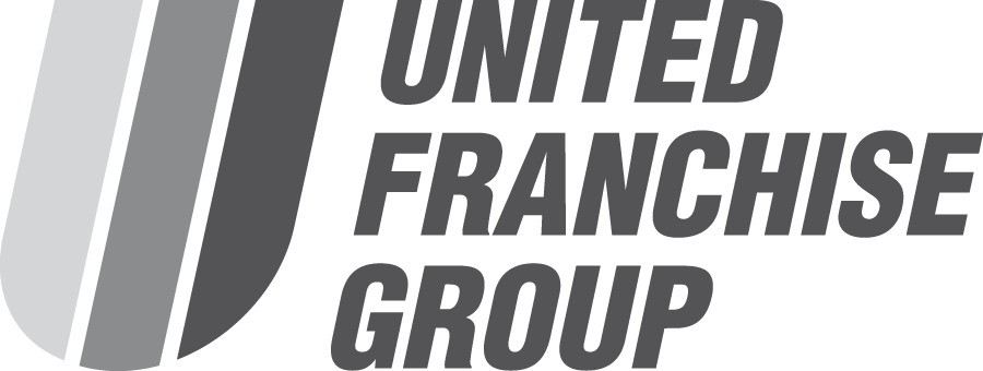 Logo of United Franchise Group with stylized "U" and bold text.